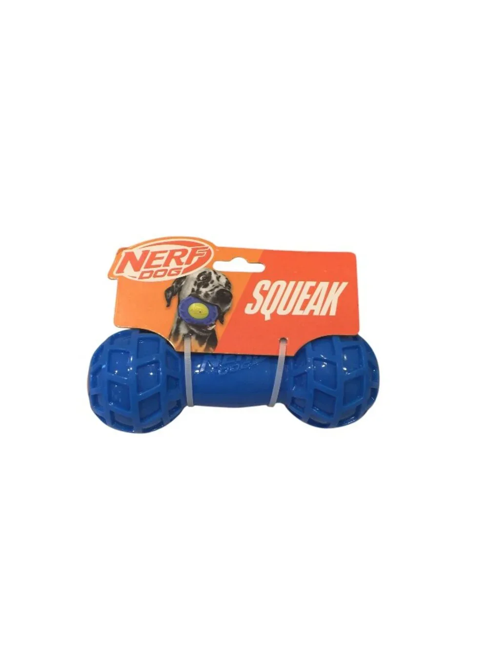 NERF DOG Blue Orange Squeak 6 1/2